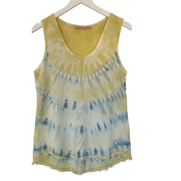 XCVI Wearables Twill Rayden Tank Tie Dye Frayed Hem Lightweight Pristine XS - Picture 1 of 9